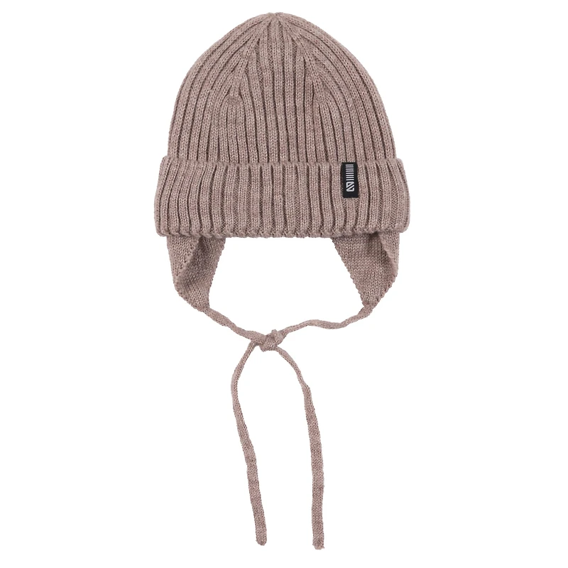 Beige Knit Beanie 2-4