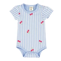 Cherry Stripe Bodysuit 3-24m