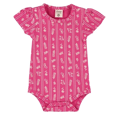 Cache-couche Rayé Fleurs 3-24mois