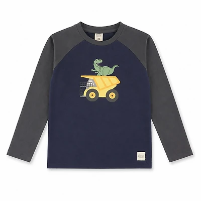 Truck Dino Raglan T-shirt 2-8