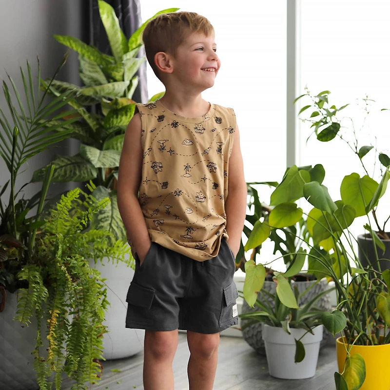 Cargo Charcoal Short 2-8y