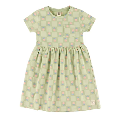 Robe Carreaux Floral 2-8ans