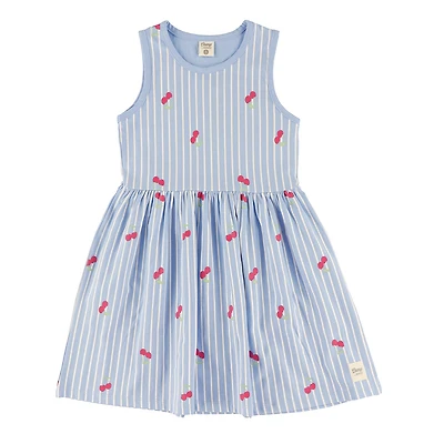 Robe Rayée Cerise 2-8ans