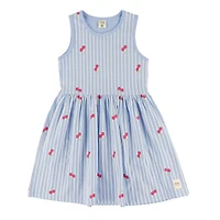 Robe Rayée Cerise 2-8ans