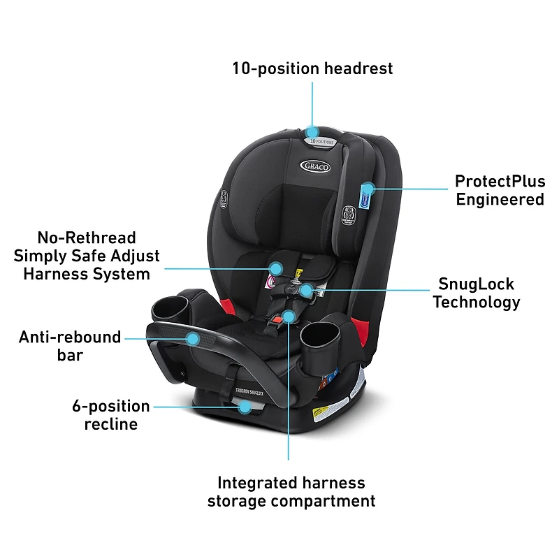 Siège d'Auto TrioGrow Snuglock 3-en-1 - Prescott