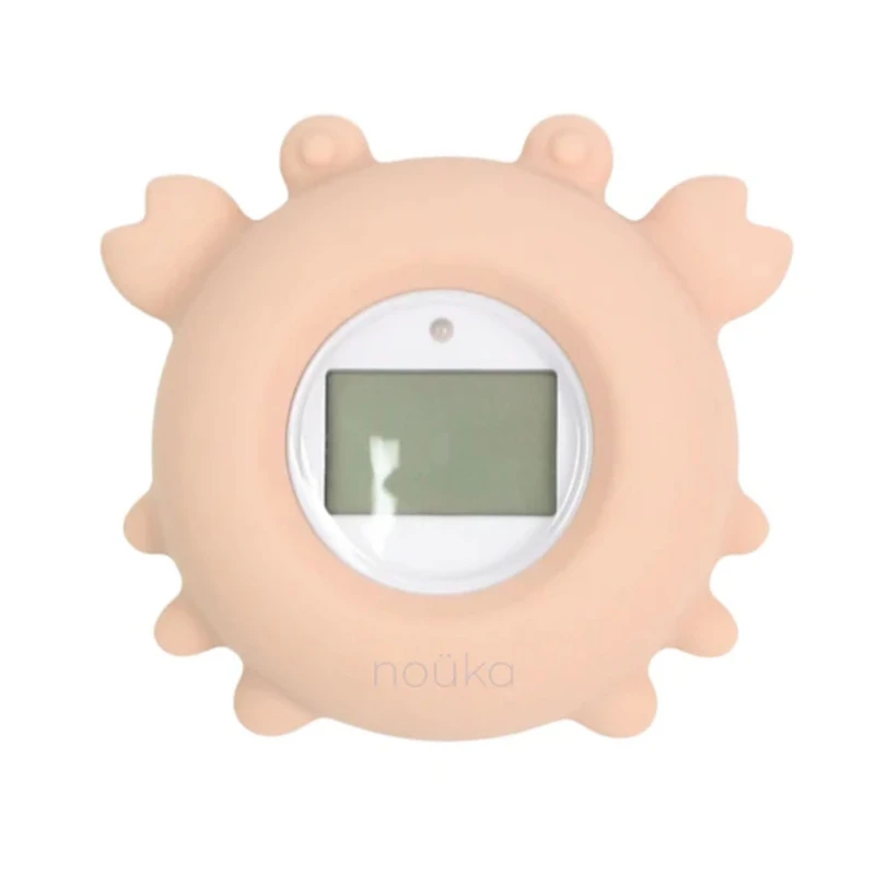 Bathtub Safety Thermometer Crab - Soft Blush
