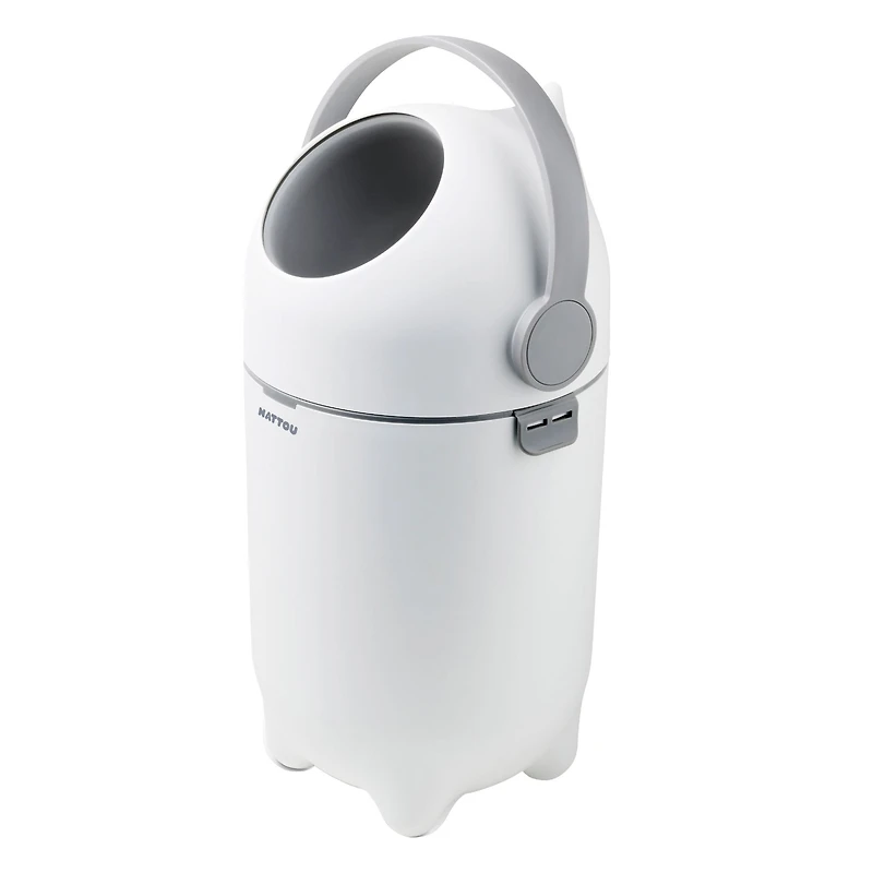 Dropy Diaper Pail - White Grey