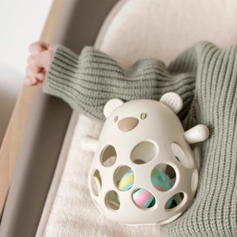 Bear Rattle And Ball - Clay