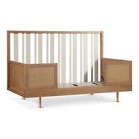 Novella Crib with Toddler Bed Conversion Kit - Stained Ash / Ivory