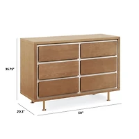 Novella 6-Drawer Dresser - Stained Ash / Ivory Finish
