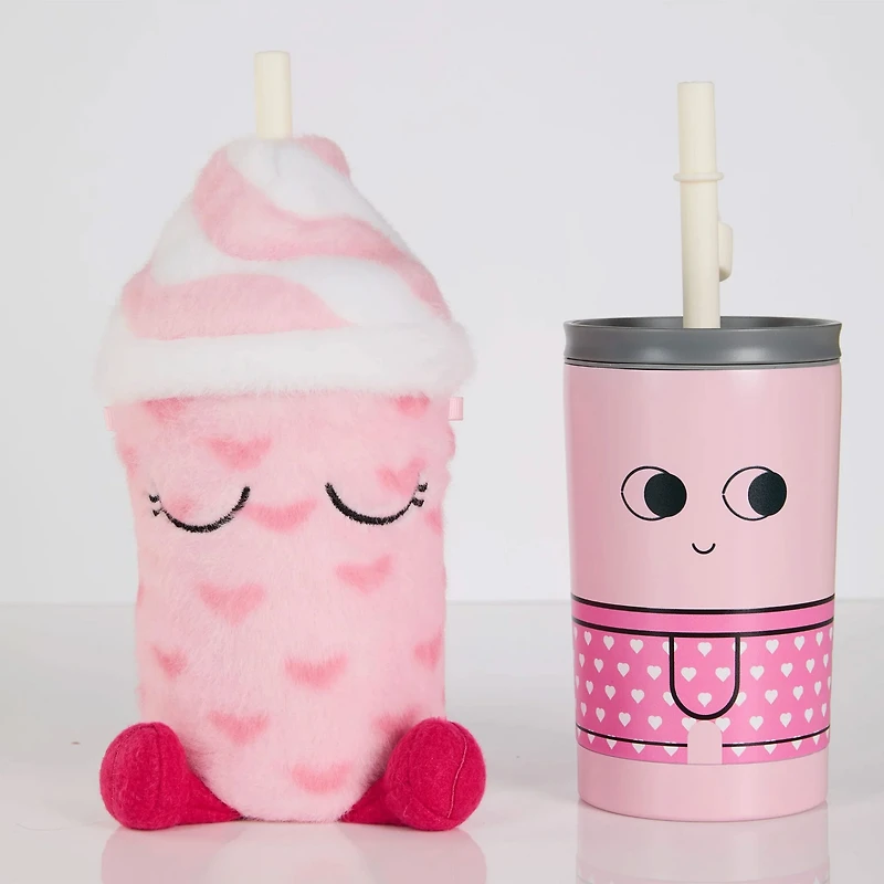 Pink Drink Fuzzie  Plush and Bottle