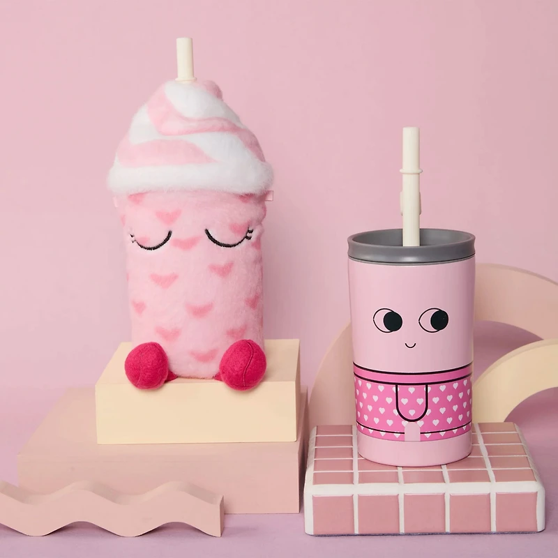 Pink Drink Fuzzie  Plush and Bottle