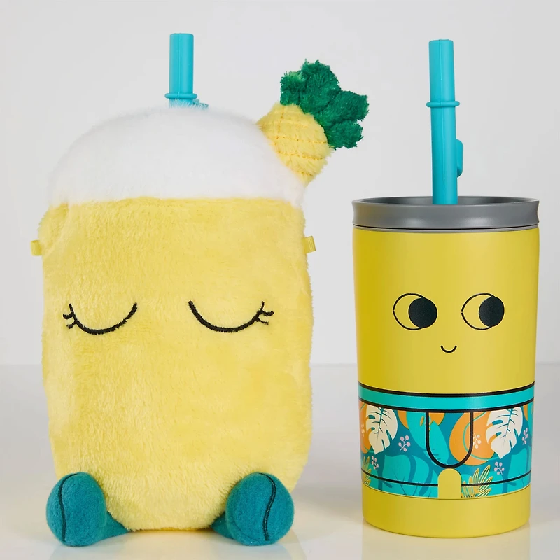 Bouteille et Peluche Fuzzie - Ananas