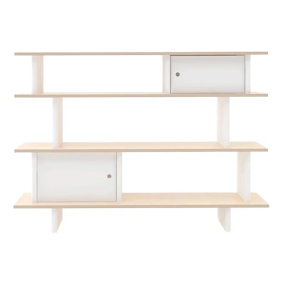 Bibliotheque Horizontal-  Naturel/ Blanc