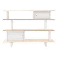 Bibliotheque Horizontal-  Naturel/ Blanc