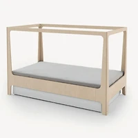 Perch Nest Twin Bed - Natural/ White