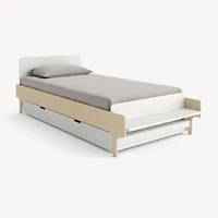 River Twin Bed - Whte/ Natural