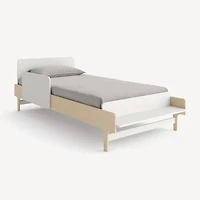 River Twin Bed - Whte/ Natural