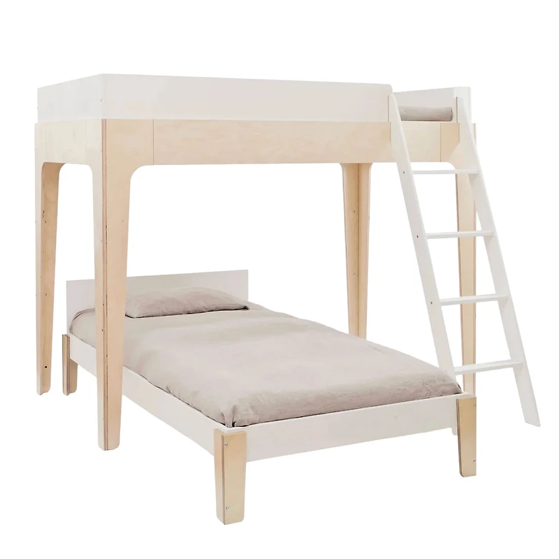 Perch Twin Bunk Bed - Natural/ White
