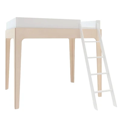 Lit Double Loft Perch - Naturel/ Blanc
