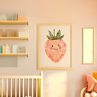 Canva with Natural Frame - Strawberry