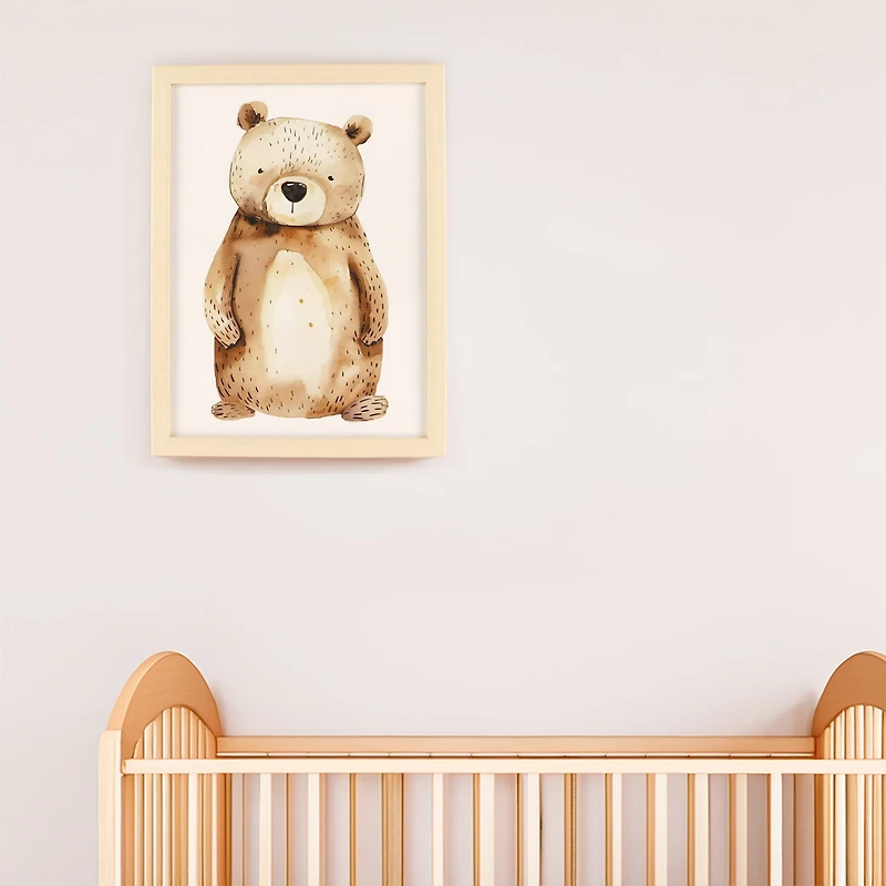 Canva with Naturel Frame - Bear