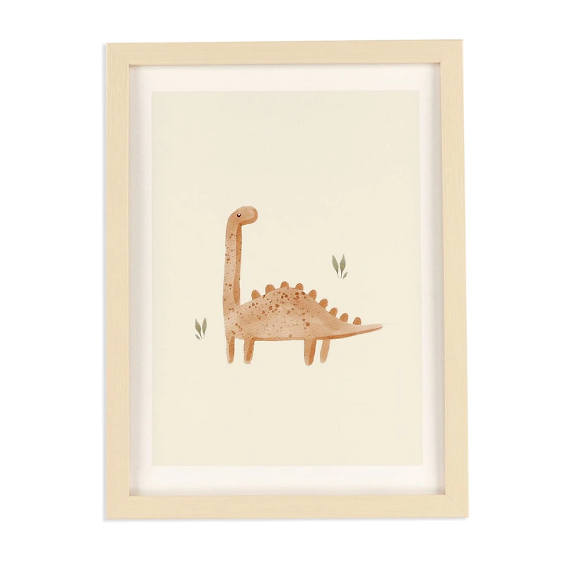 Canva with Natural Frame - Dinosaur