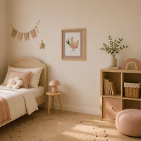 Canvas + Cadre Naturel - Poule