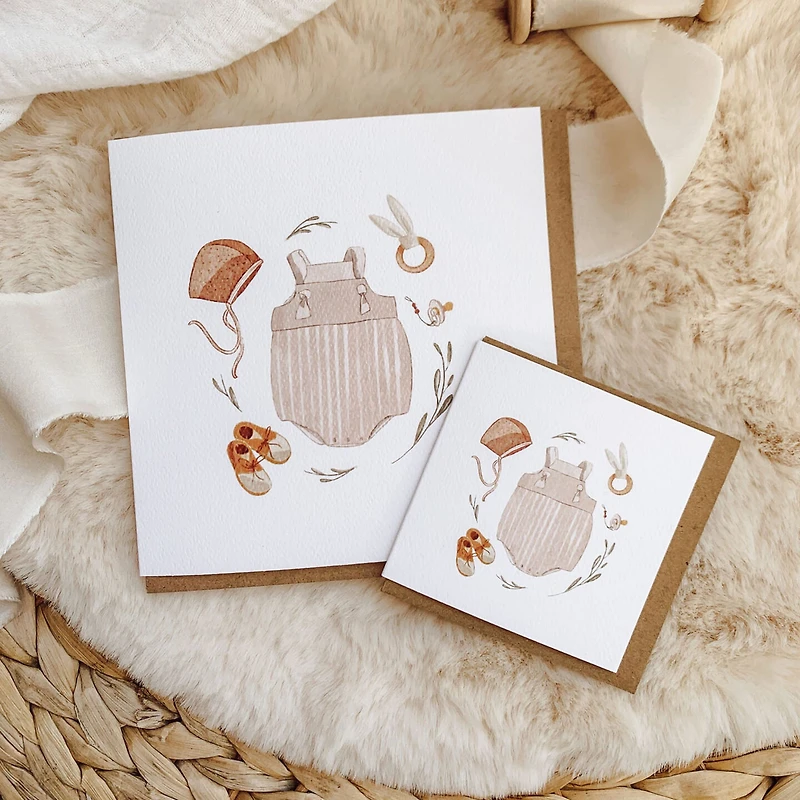 Mini Carte Souhait de Bébé - Trousseau