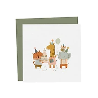 Mini Carte Souhait de Fête - Savane en fête