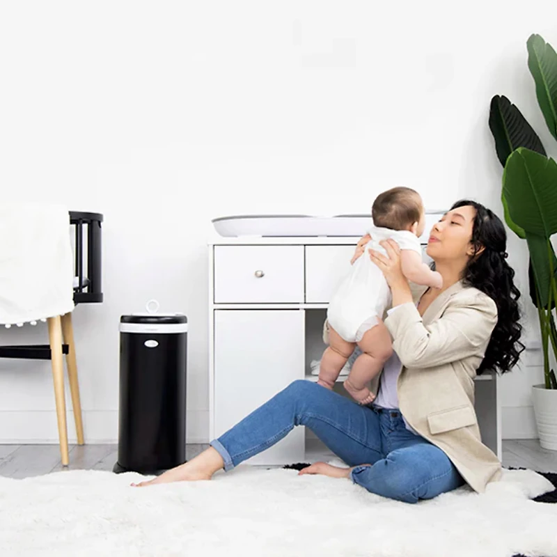 Stainless Steel Diapers Pail - Black Matte