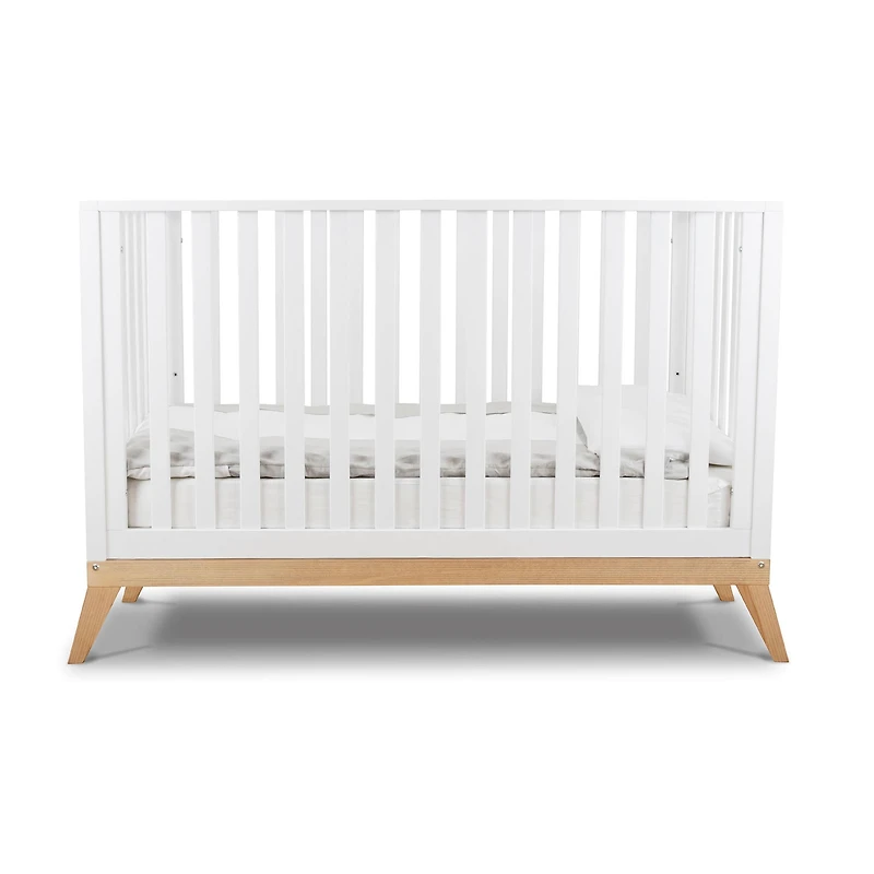 Donatello Crib - White / Natural