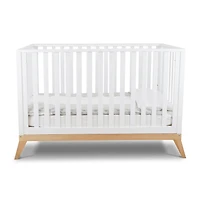 Donatello Crib - White / Natural