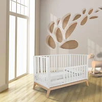 Donatello Crib - White / Natural