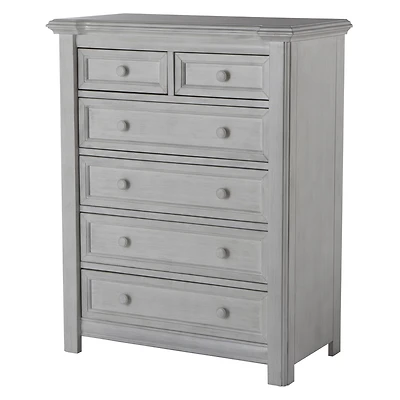 Commode 5 Tiroirs Cristallo Blanc Vintage