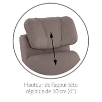 Fauteuil Berçant Inclinable Pivotant Hailey Arlo Beige avec Mécanisme Électrique