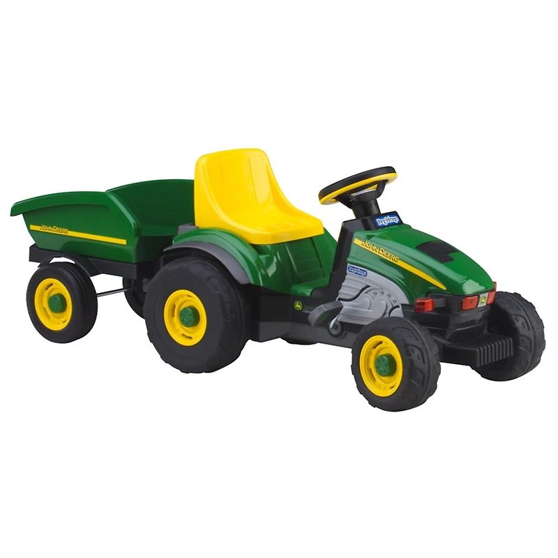 John Deere Farm Tractor With Trailer - Green/Yellow