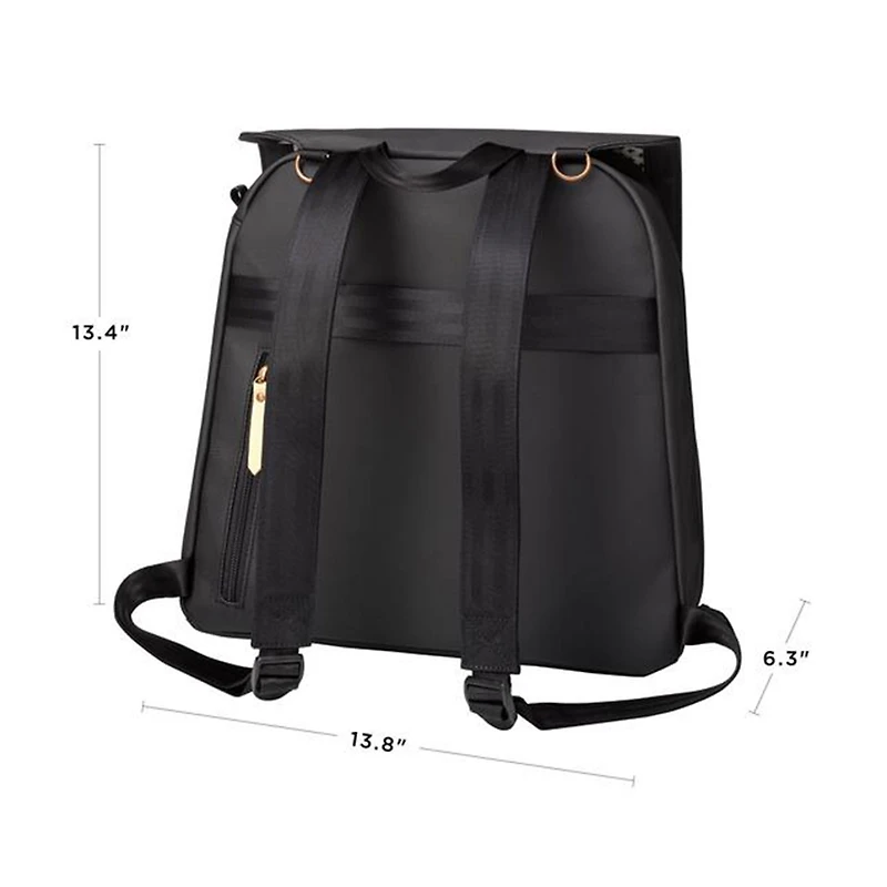 Meta Diapers Backpack - Black Matte Canvas