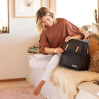 Meta Diapers Backpack - Black Matte Canvas