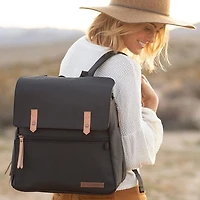 Meta Diapers Backpack - Black Matte Canvas