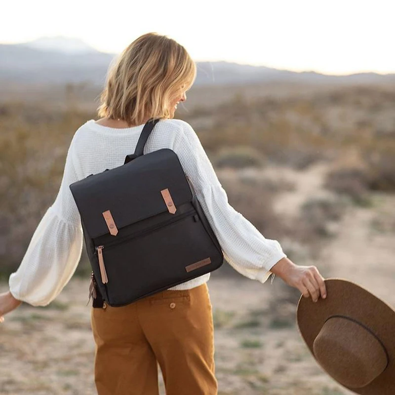 Meta Diapers Backpack - Black Matte Canvas