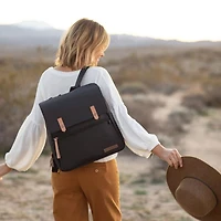 Meta Diapers Backpack - Black Matte Canvas