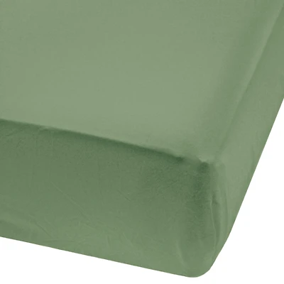 Baby Crib Fitted Sheet - Bamboo - Green
