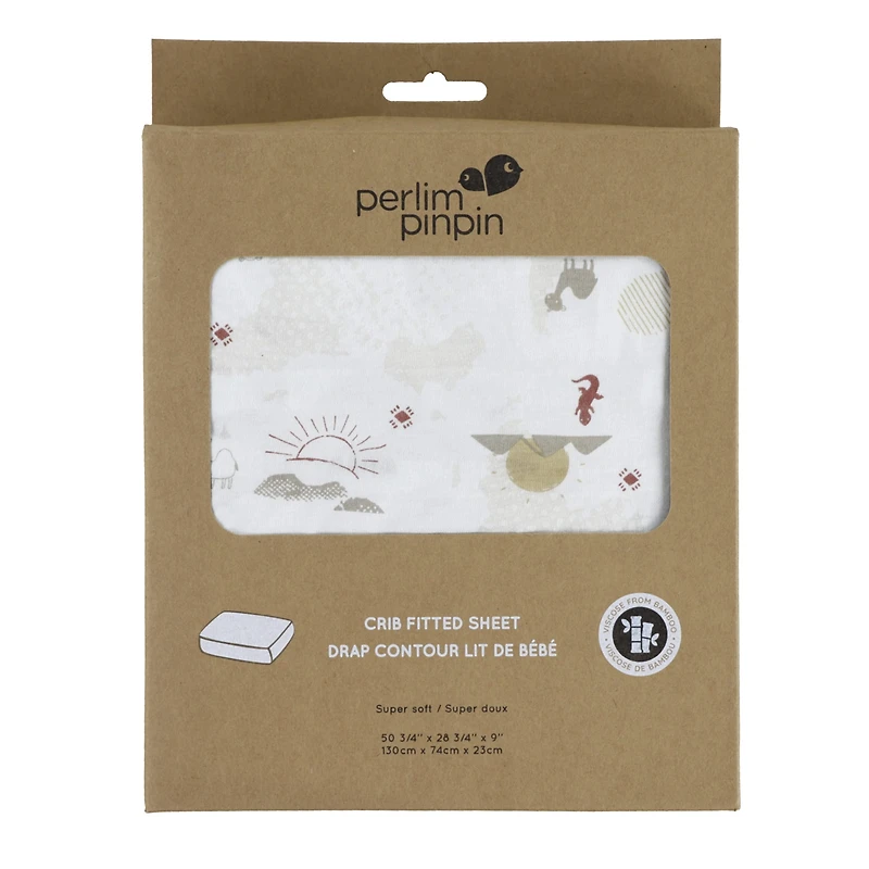 Drap Contour pour Lit de Bébé Bambou