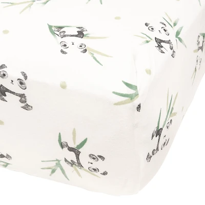 Baby Crib Fitted Sheet - Bamboo Panda