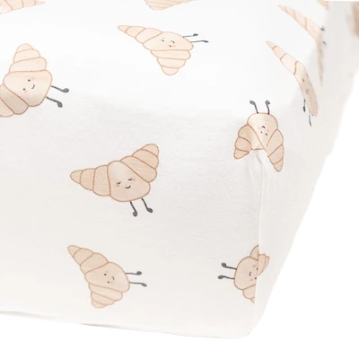 Crib Fitted Sheet-croissants