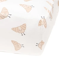 Crib Fitted Sheet-croissants