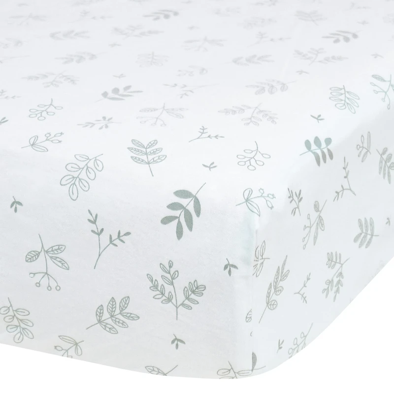 Crib Fitted Sheet-leaves