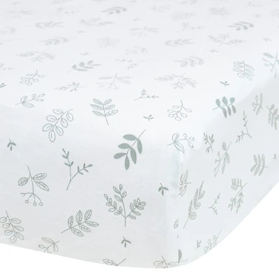 Crib Fitted Sheet-leaves