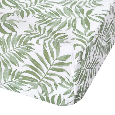 Crib Fitted Sheet - Tropical Green